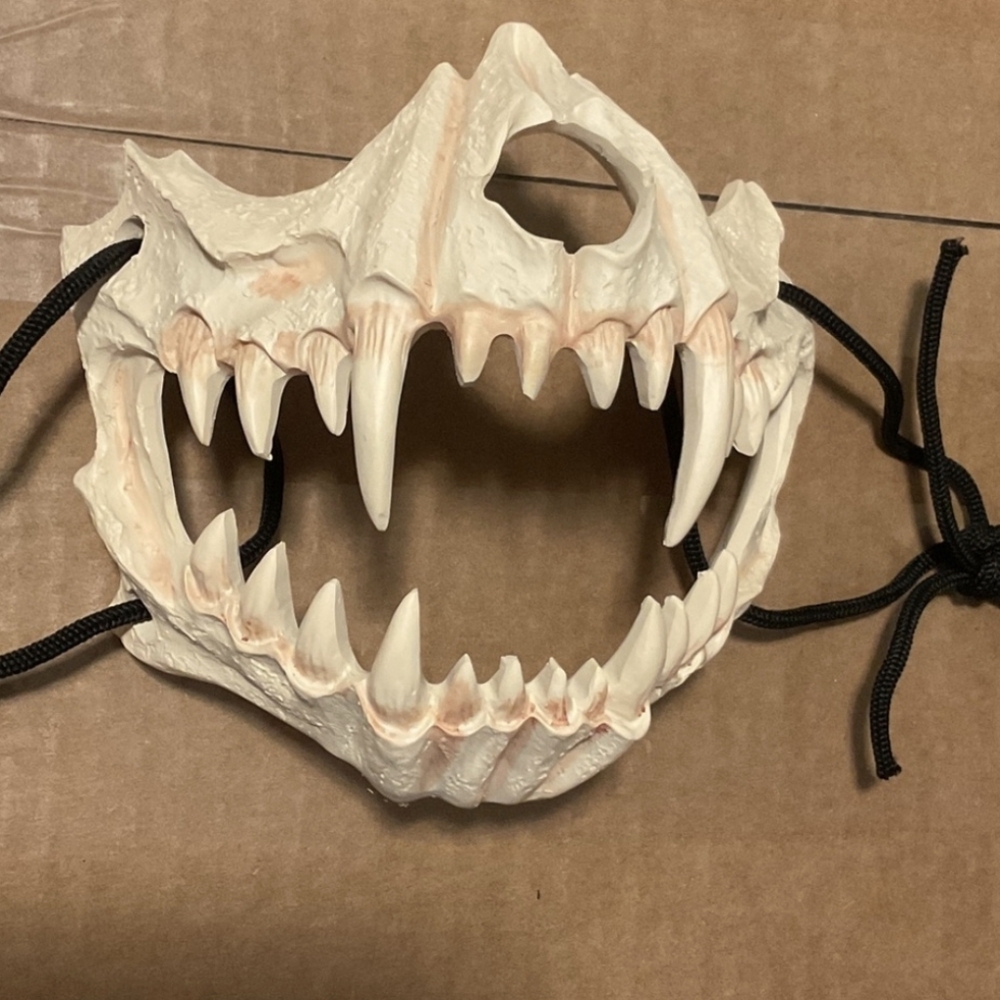 Fierce Skull Mask with Black Straps